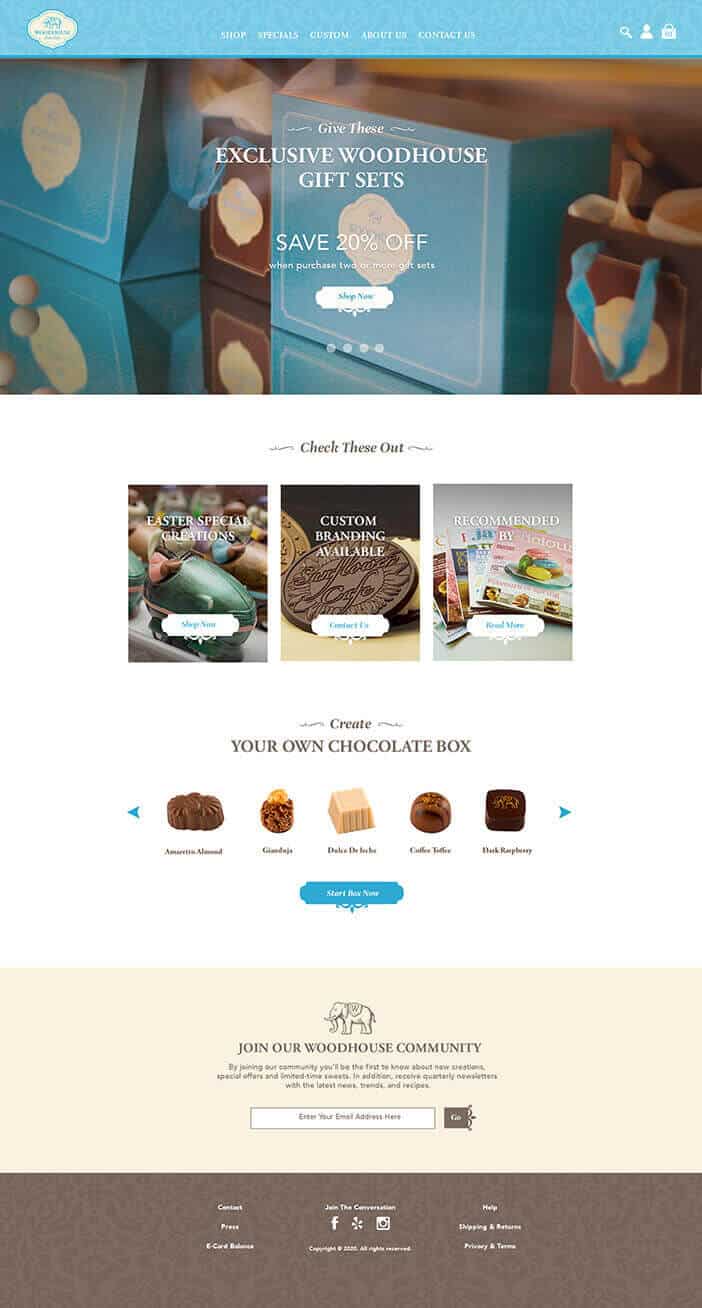 Woodhouse Chocolates -Homep PG